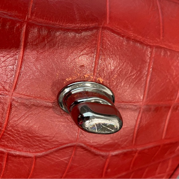 Coach DRIFTER TOP HANDLE IN EXOTIC MIXED LEATHERS RED - Picture 10 of 16